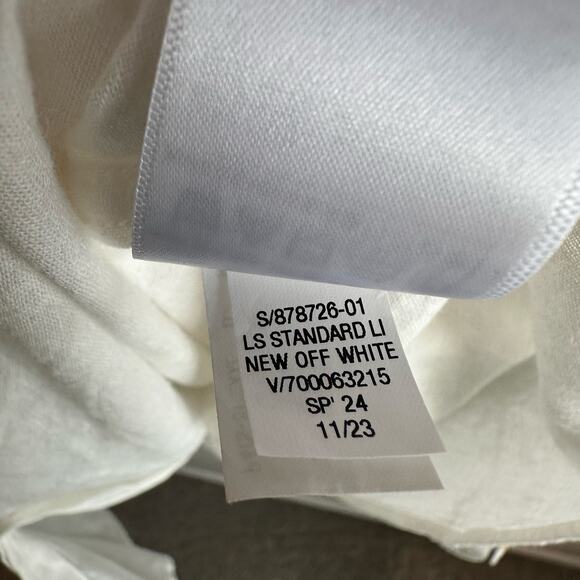 Gap Factory Linen-Blend Shirt in Standard Fit New Off White XXL New - Picture 8 of 10